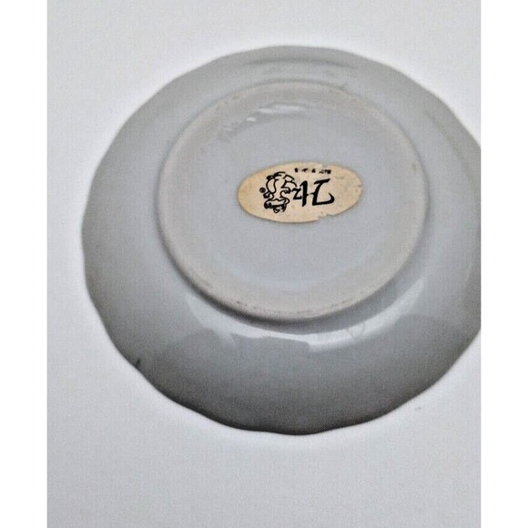 HZ Mini Teapot And Saucer Florida Nautical Stand Stars Gold Gild Japan Vintage - Picture 6 of 10